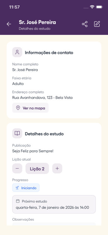 Bible studies screen