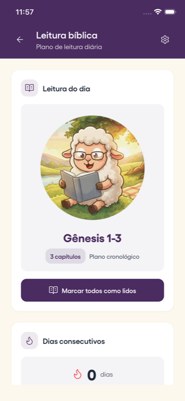 Bible reading screen