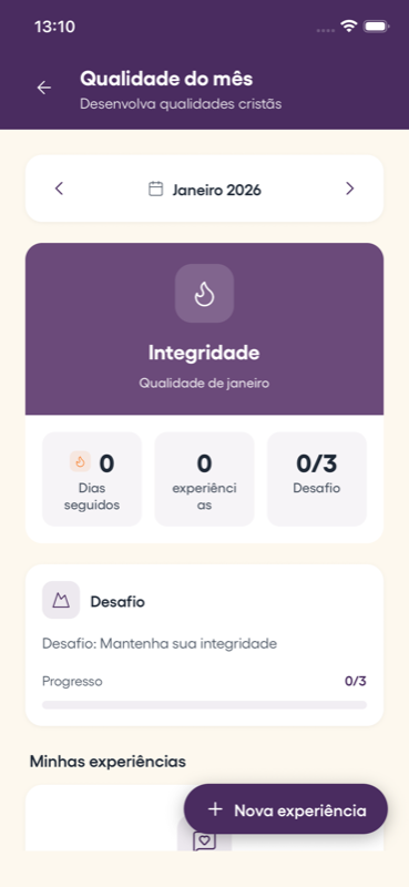 Monthly theme screen